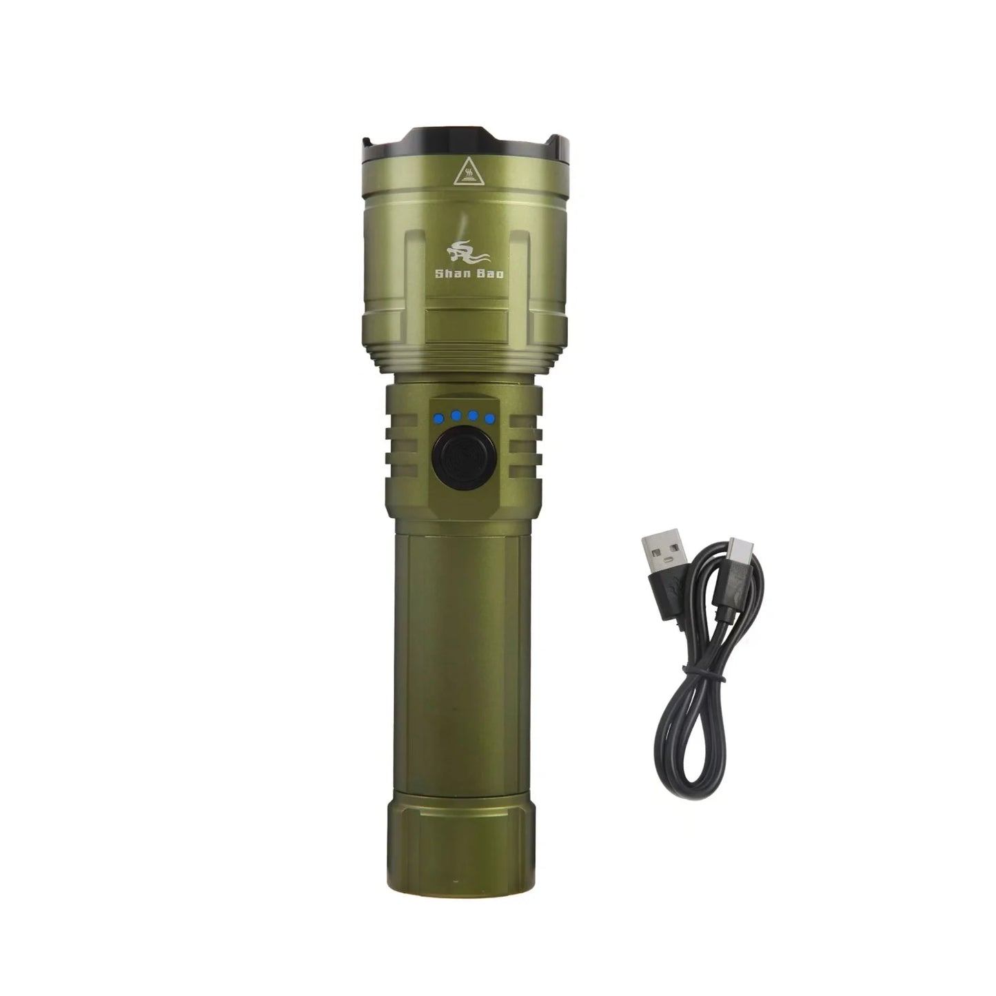 Shan bao 3000LM Outdoor Zoom Waterproof Flashlight Strong Light Focused Light Source Can Light a Flame (Customized Logo/Blessing