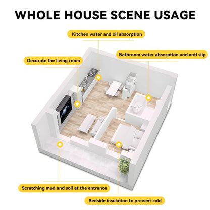 Diatomaceous Earth Bath Mat Super Absorbent Non Slip Fast Drying Soft Floor Mat for Bathroom Shower Laundry Bedroom Kitchen RV