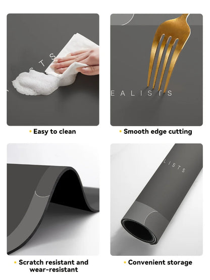 Diatomaceous Earth Bath Mat Super Absorbent Non Slip Fast Drying Soft Floor Mat for Bathroom Shower Laundry Bedroom Kitchen RV