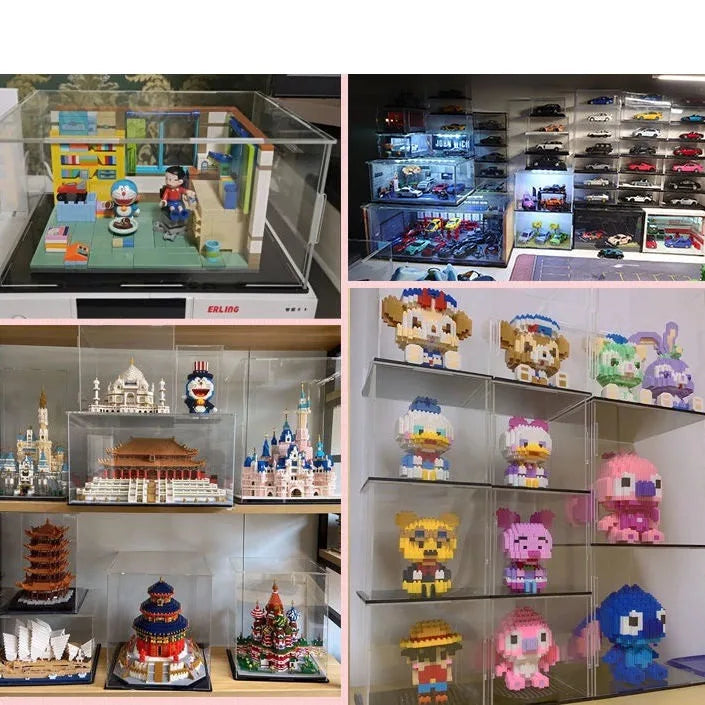 Multi SizeTransparent Acrylic Display Box Model Display Cabinet Dustproof Doll Figure Blind Box Protection Storage Rack Showcase