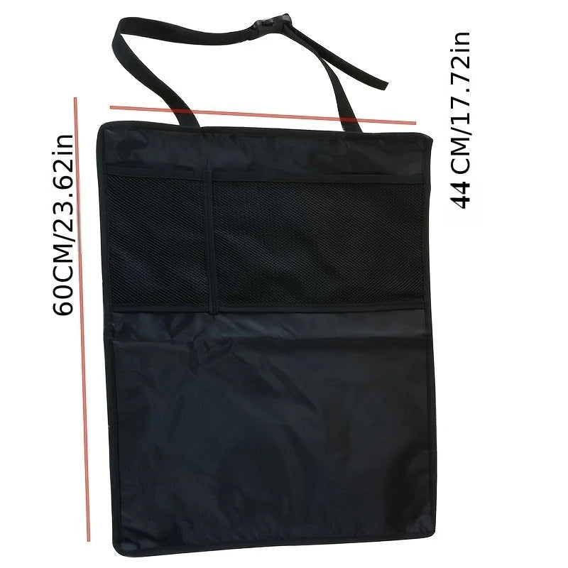 Back Seat Cover for Kids with 3 Pocket Storage Organizer, Waterproof Kick Mats Backseat Protector, Car Seat Back Protectors