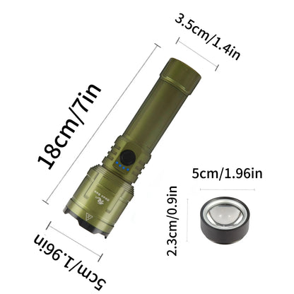 Shan bao 3000LM Outdoor Zoom Waterproof Flashlight Strong Light Focused Light Source Can Light a Flame (Customized Logo/Blessing